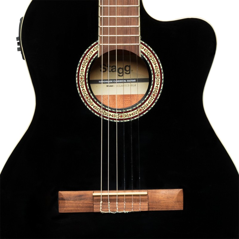 STAGG SCL-60 TCE-BLK GITARA ELEKTRO-KLASIČNA