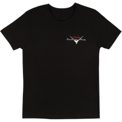FENDER CUSTOM SHOP BLK RED/SILVER LOGO L MAJICA