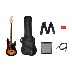 SQUIER AFFINITY PACK PJ-BASS LRL 3TS + RUMBLE 15 + NAVLAKA + PRIBOR BAS GITARA