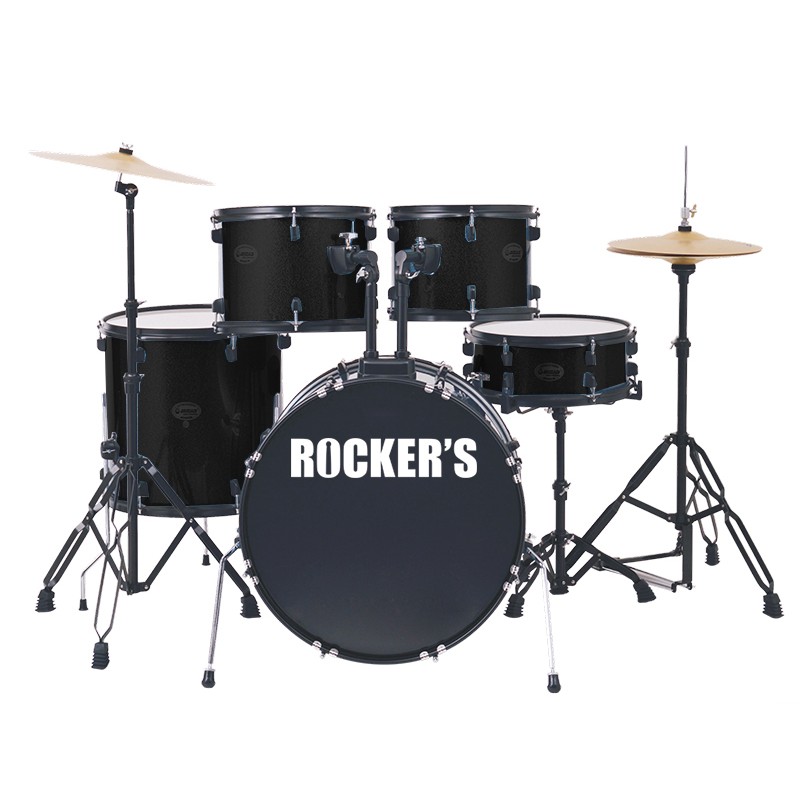 ROCKERS JBP-16101A (22, 10, 12, 16, 14) BK + stolica i činele BUBANJ