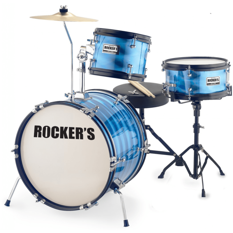 ROCKERS JUNIOR 3/16 BL + činele + stolica (16,8,10) BUBANJ