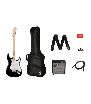 SQUIER SONIC STRAT BLK PACK + FRONTMAN 10W + PRIBOR GITARA ELEKTRIČNA