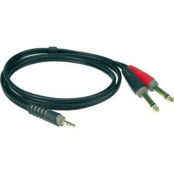 KLOTZ PATCH AY5-0300 mini jack - 2 x jack 3m KABEL