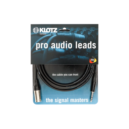 KLOTZ PATCH M1MS1K1000 10m xlr M - 6,3 stereo jack KABEL