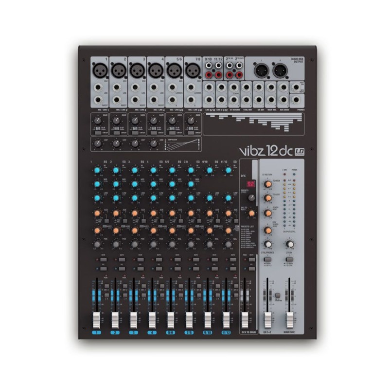 LD-SYSTEMS VIBZ 12 DC 12 kanala s kompresorom MIKSER