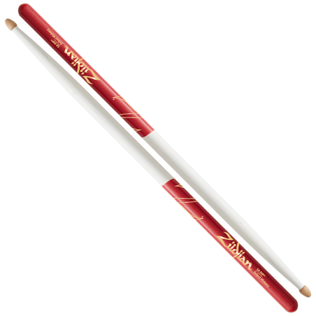 ZILDJIAN 5A ACORN WOOD WHITE/RED DIP PALICE