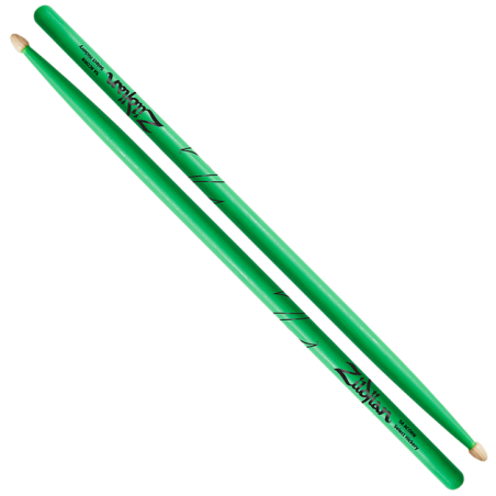ZILDJIAN 5A ACORN NEON GREEN PALICE