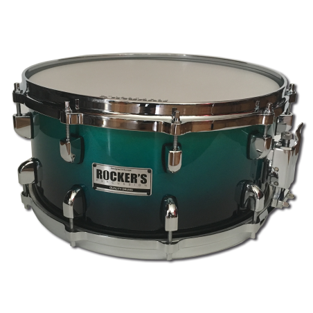ROCKERS JBMS-1067 14"x6.5" birch die-cast GREEN FADE SNARE