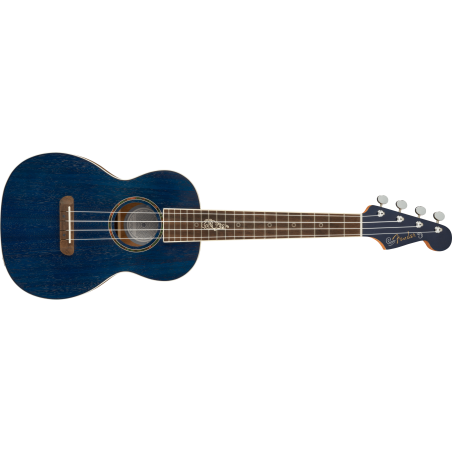 FENDER DHANI HARRISON SPHR BLUE UKULELE