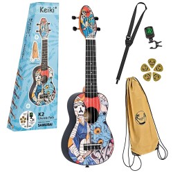 ORTEGA KEIKI K2-SR+torba+pribor UKULELE