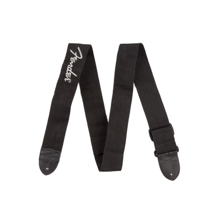 FENDER 2" POLY GREY LOGO STRAP REMEN