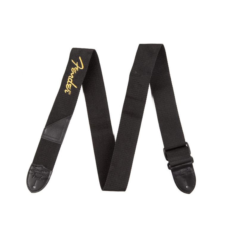 FENDER 2" POLY YELLOW LOGO STRAP REMEN