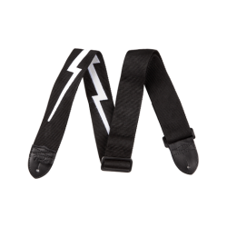 FENDER 2.5" POLY LIGHTNING BOLT BLK/W REMEN