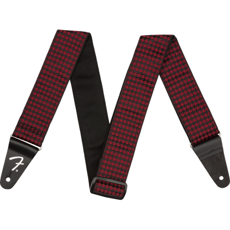 FENDER HOUNDSTOOTH STRAP RED REMEN