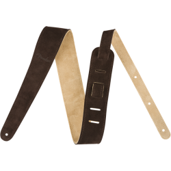 FENDER 2" REVERSIBLE SUEDE STRAP - BRN/TAN REMEN