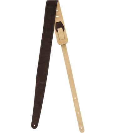 FENDER 2" REVERSIBLE SUEDE STRAP - BRN/TAN REMEN