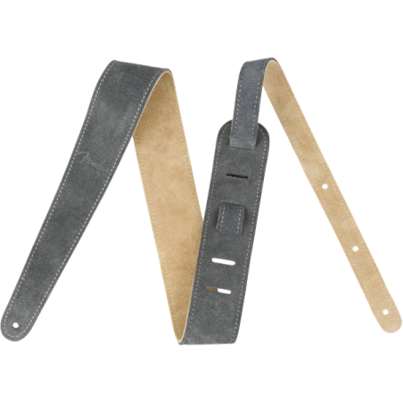 FENDER 2" REVERSIBLE SUEDE STRAP - GRY/TAN REMEN
