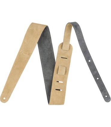 FENDER 2" REVERSIBLE SUEDE STRAP - GRY/TAN REMEN