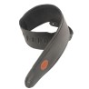 LEVY'S 4.5" GARMENT LEATHER BASS STRAP MSS2-4-BLK REMEN