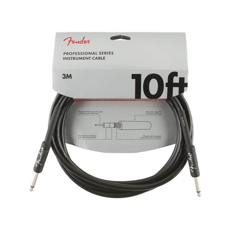 FENDER INSTRUMENT PRO 10' BLK 3 m KABEL