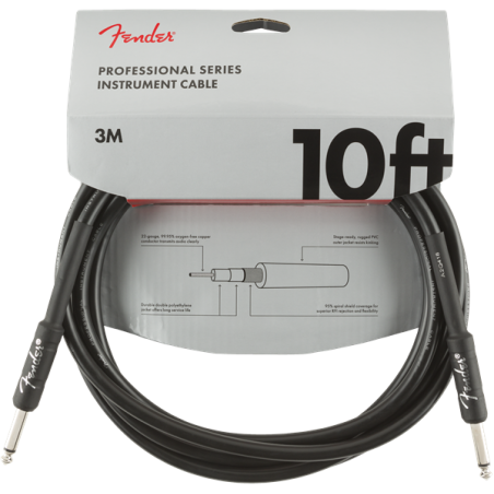 FENDER INSTRUMENT PRO 10' BLK 3 m KABEL