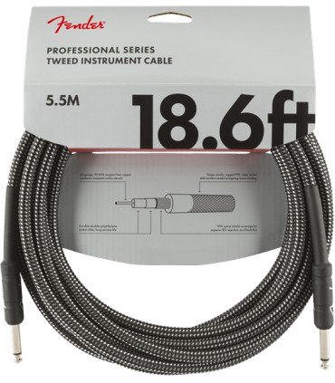 FENDER INSTRUMENT PRO 18.6' GREY TWEED 5,5 m KABEL