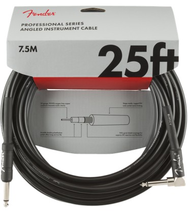 FENDER INSTRUMENT PRO 25' BLK 7,5 m KUTNI KABEL