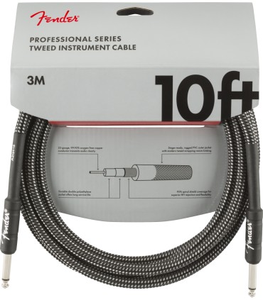FENDER INSTRUMENT PRO 10' GREY TWEED 3 m KABEL