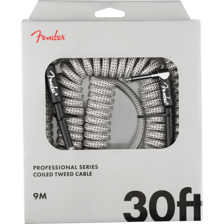 FENDER INSTRUMENT PRO COIL 30' WHT TWD 9 m KABEL