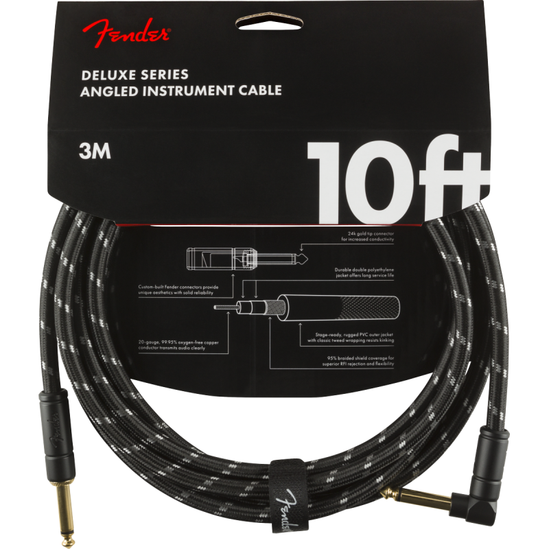 FENDER INSTRUMENT DELUXE 10' BTWD 3 m KUTNI KABEL