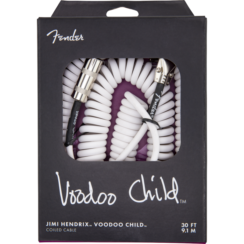 FENDER INSTRUMENT 30' JH VOODOO CHILD WHT 9 m KABEL