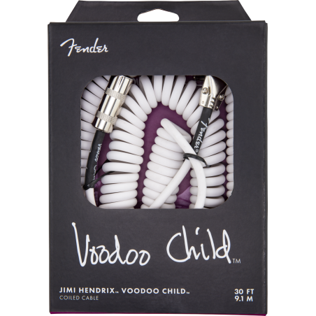FENDER INSTRUMENT 30' JH VOODOO CHILD WHT 9 m KABEL