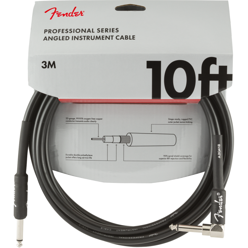 FENDER INSTRUMENT PRO 10' BLK 3 m KUTNI KABEL