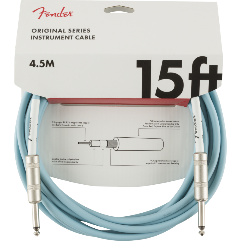 FENDER INSTRUMENT ORIGINAL 15' DNB 4,5 m KABEL