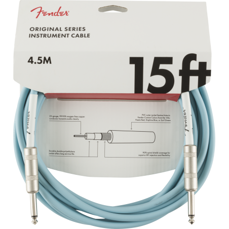 FENDER INSTRUMENT ORIGINAL 15' DNB 4,5 m KABEL