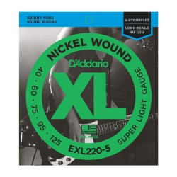 DADDARIO BASS EXL 220-5 40-125 ŽICE