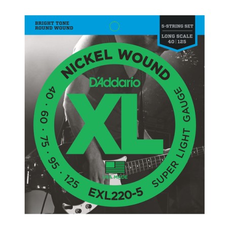 DADDARIO BASS EXL 220-5 40-125 ŽICE