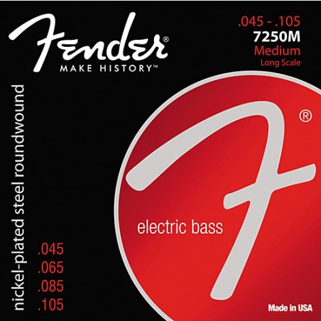 FENDER BASS 7250M 45-105 Nickel Plated Steel, Long ŽICE