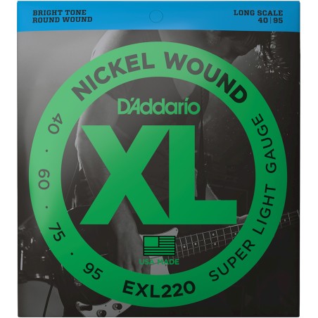 DADDARIO BASS EXL220 40-95 long scale ŽICE