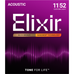 ELIXIR GITARA AKUSTIČNA 11-52 NANOWEB ŽICE
