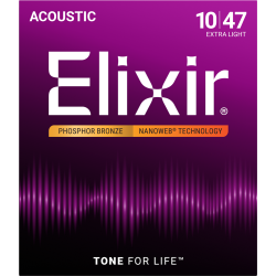 ELIXIR GITARA AKUSTIČNA 10-47 NANOWEB Phosphor Bronze ŽICE