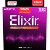 ELIXIR GITARA AKUSTIČNA 11-52 3 PACK ŽICE