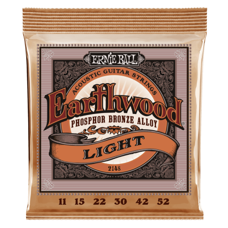 ERNIE BALL GITARA AKUSTIČNA EARTHWOOD 11-52 PB ŽICE