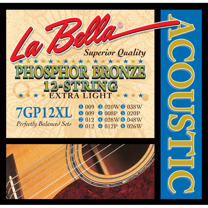 LA BELLA 7GP-12XL 9-48 12-STRING ŽICE