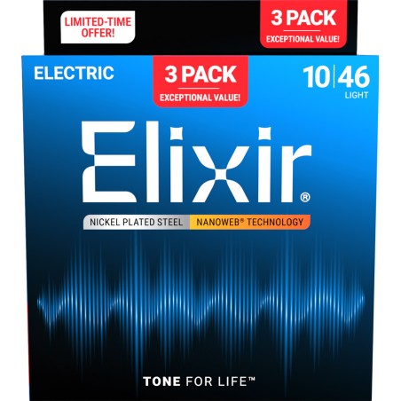 ELIXIR ELEKTRIKA 10-46 NANOWEB 3 PACK ŽICE