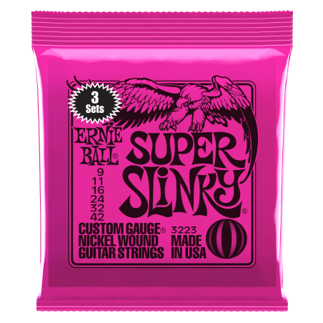 ERNIE BALL GITARA SUPER SLINKY 09-42 3-PACK ŽICE