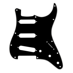 FENDER STRAT BLACK 3-PLY 11 RUPA PICKGUARD