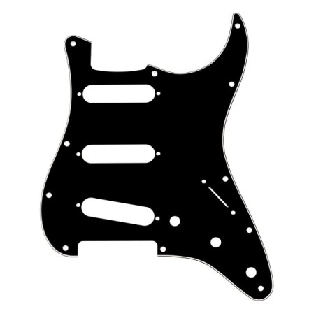 FENDER STRAT BLACK 3-PLY 11 RUPA PICKGUARD