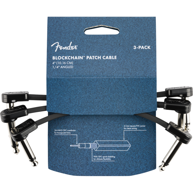 FENDER PATCH BLOCKCHAIN 10cm 3 PACK KABEL