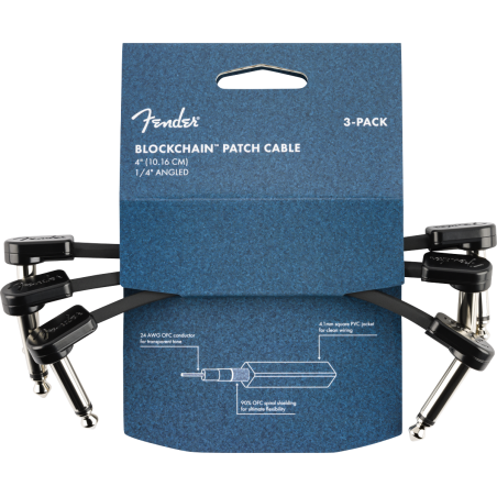 FENDER PATCH BLOCKCHAIN 10cm 3 PACK KABEL